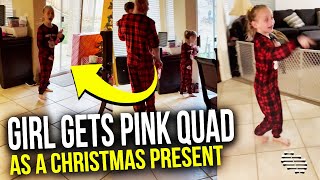 Girl Gets an Unexpected Pink Quad as a Christmas Present When She Walked Into the Kitchen