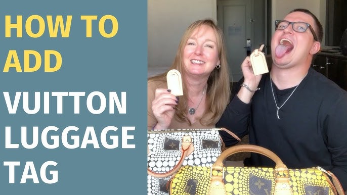 LUGGAGE TAG HACK  HOW TO HANG TAGS ON YOUR LOUIS VUITTON BAGS! PRO TIP 
