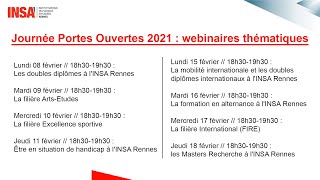 Journée Portes Ouvertes 2021 - Webinaire Les Masters Recherche à l'INSA Rennes