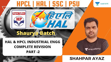 HAL & HPCL INDUSTRIAL ENGG COMPLETE REVISION | PART -2 | Marathon | Shahpar Ayaz