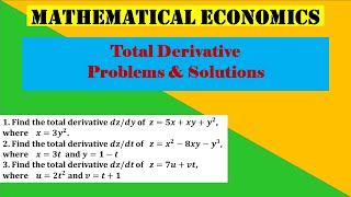 Total Derivatives | Problems & Solutions