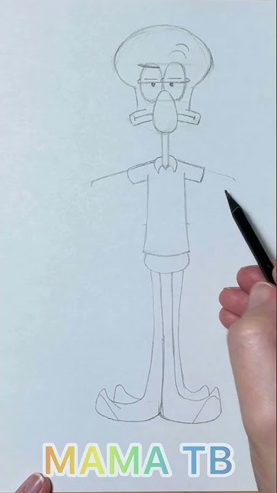 Сквидвард из Губки Боба рисуем поэтапно / How to draw Squidward #shorts ...