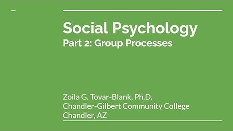 PSY 101: Group Processes