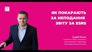 Як покарають, як якщо компанія не подать звіт за cтандартом ESRS? | Андрій Кітура