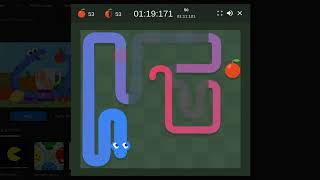 Google Snake World Record! [1:11.101] (50 Fruit Record, Dimension, Small, 1 Fruit, Slow)