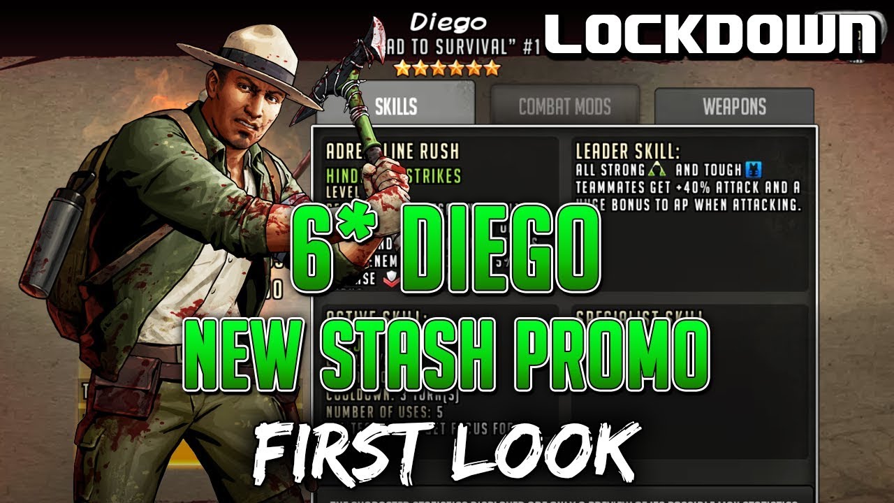 TWD RTS: 6* Diego, New Stash Promo - First Look - The Walking Dead: Road to Survival