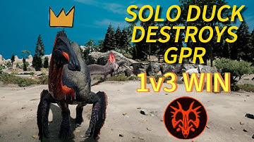 SOLO Duck DESTROYS GPR (1v3 WIN) - Path Of Titans 