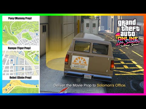 How To Quickly Find All Of The Solomon Richards Movie Prop Vans In Gta 5 Online Summer Special Youtube