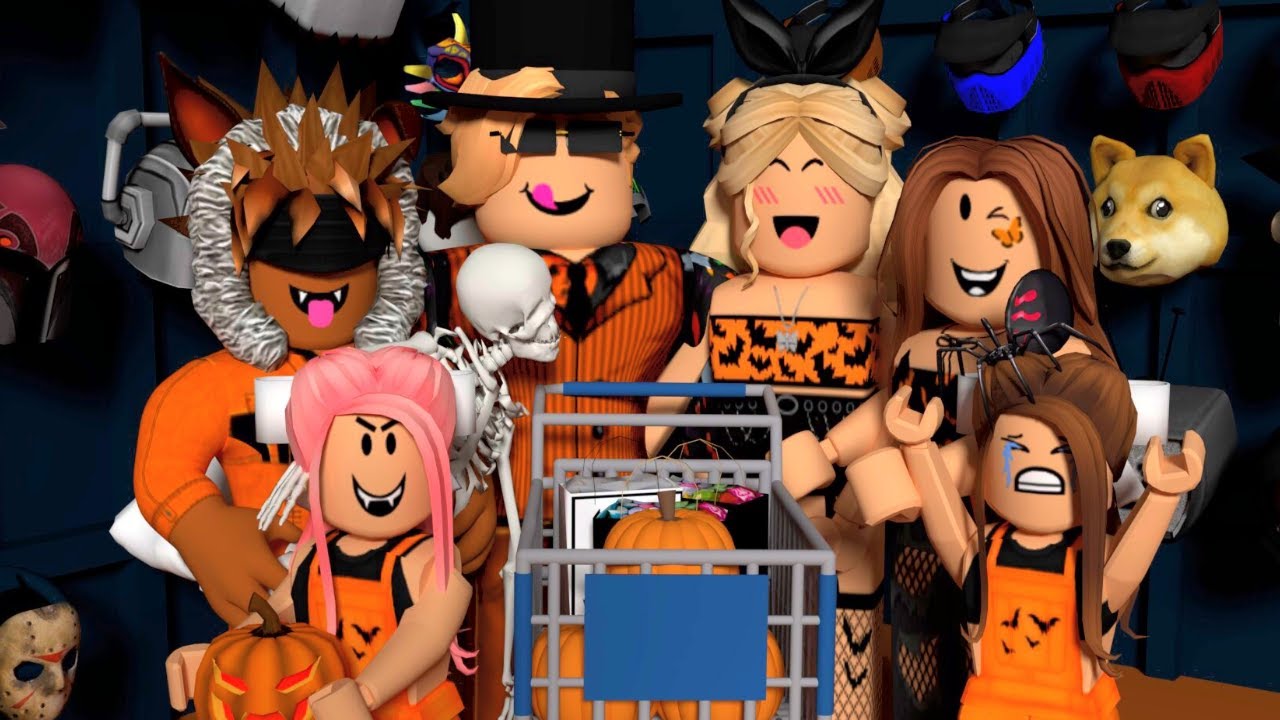 RICH FAMILY HALLOWEEN COSTUME SHOPPING! Roblox Bloxburg