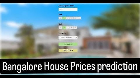 bangalore house price prediction | python | machine Learning |flask | Postman | CSS | JS | HTML