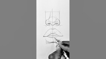 Draw Realistic Nose & Lips in Seconds!  😲 #shorts