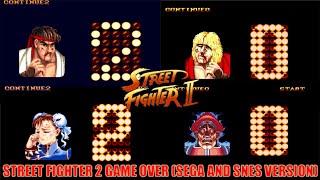 Game Over - Street Fighter II - SEGA and SNES version