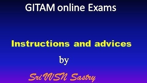 GITAM CDL Online exams Instructions