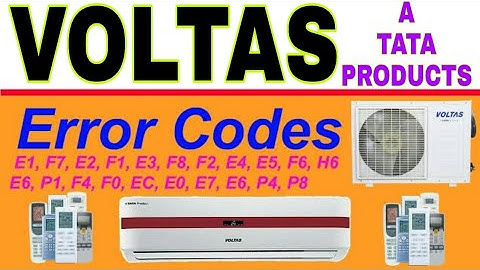 Voltas AC Error Problem and Solutions | Troubleshooting of Voltas Air Conditioner | Air Conditioner