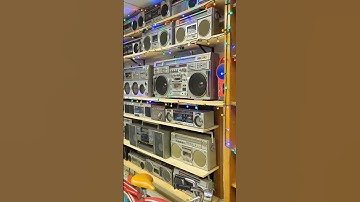 Huge Boombox Collection #80s #boombox #oldschoolhiphop