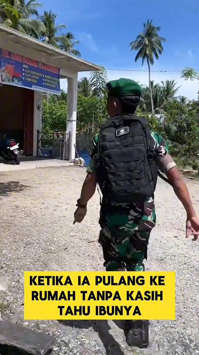 momen haru ketika prajurit TNI pulang tanpa kasih tau ibu nya ‼️‼️ #haru #ibu #tni #pulangkampung