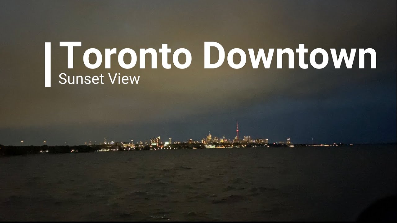 Driving to Toronto Downtown Sunset View || Pearson Airport to Lakeshore Toronto II Sheldon Lookout