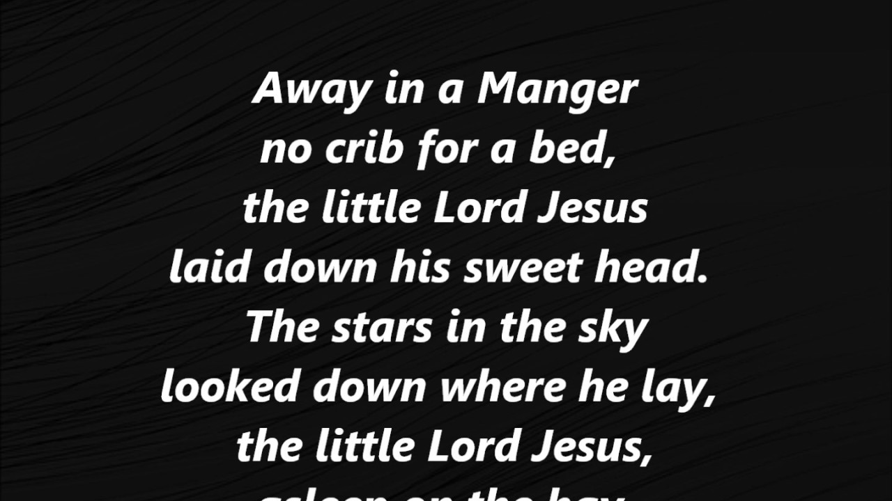 Away in a Manger CHRISTMAS JAZZ Vocal Contemporary Lyrics Words text ...