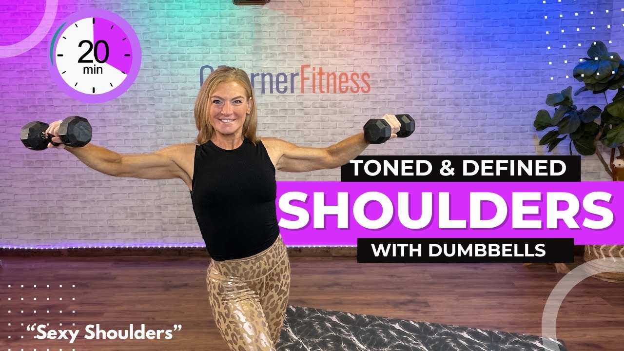 20 min Gorgeous Toned Shoulders with Dumbbells - Great for Beginners too!!  