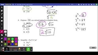 Math 10-C Unit 1 Quiz Review