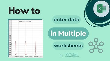 How To Enter Data In Multiple Worksheets At Once In Excel