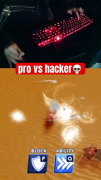 Pro Vs Hacker 💀 #roblox #bladeball