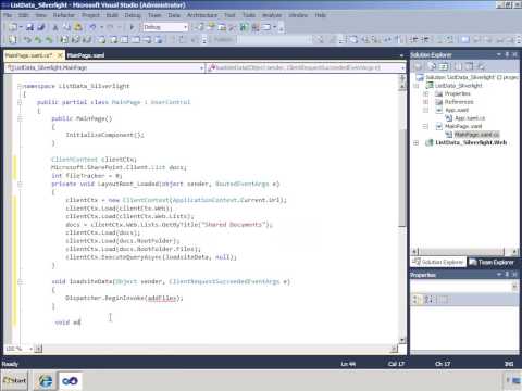 Module 5- Developing Silverlight applications by using the client object model