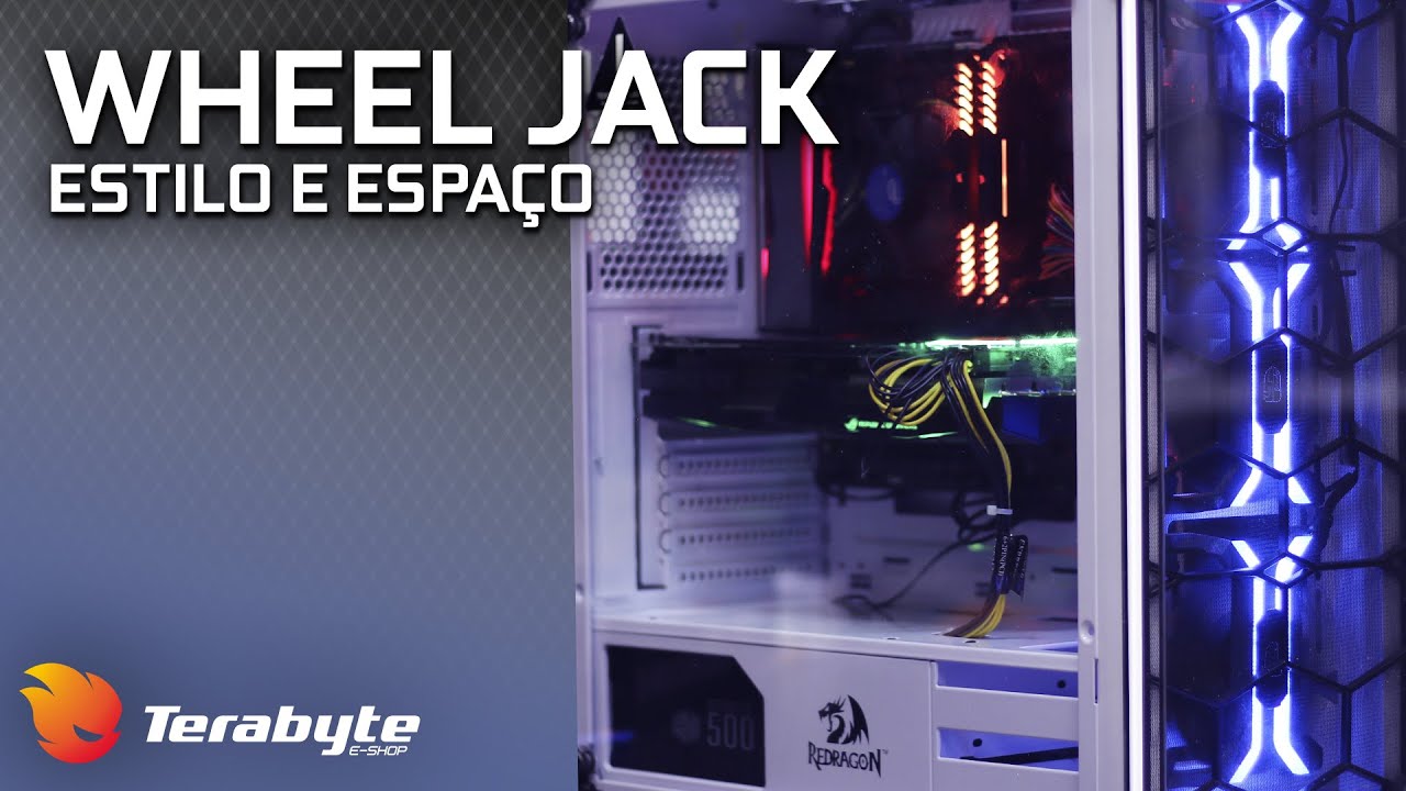 Gabinete gamer redragon wheel jack mid tower s fan white Gabinete Gamer Redragon Wheeljack Mid Tower S Fan Branco