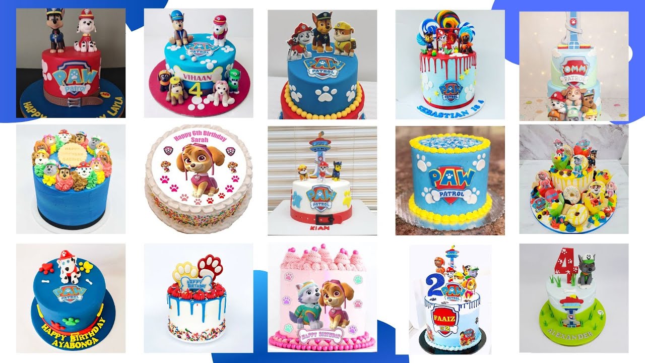 Bolo da PATRULHA CANINA - Decoração de festa de aniversário infantil para meninos e meninas