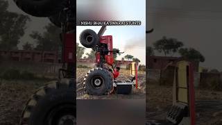 NISHU DESHWAL BHAI KA SWARAJ TRACTOR STUNTS 😮🚀#swaraj #tractor #stunt