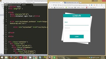 Animated Login form using html amd css