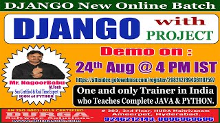 DJANGO (with PROJECT) Online Training in DURGASOFT