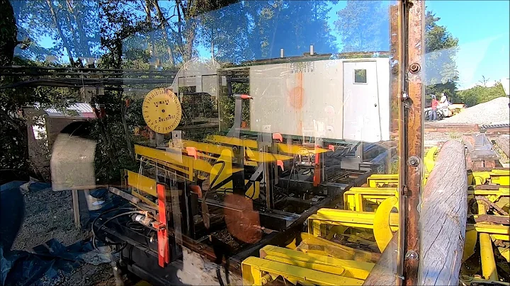 sawing telephone poles