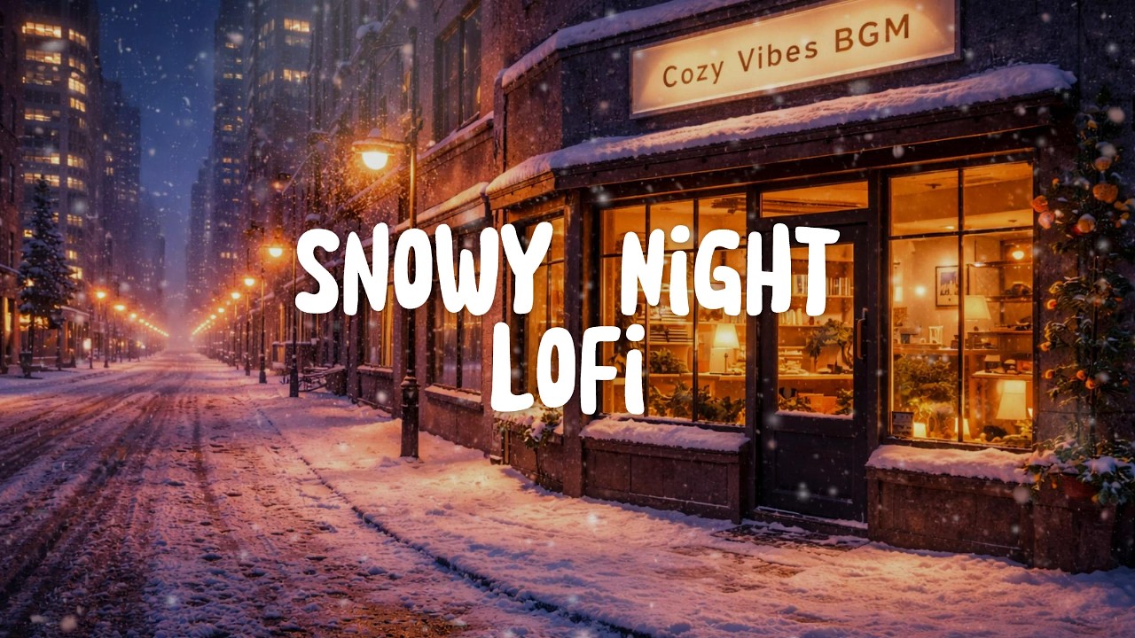 Snowy Night in the City ❄️ Calming Piano BGM | 下雪的城市街道，療癒身心的深夜鋼琴音樂