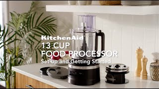 Detailed KitchenAid® 13-Cup Food Processor with Dicing Kit: Getting Started Information