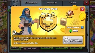 New Gold Pass Purchase In Clash Of Clans And Dark Ages Warden Skin