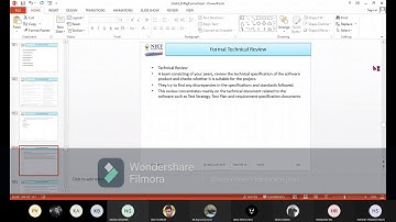 Software:  testing, formal technical review
