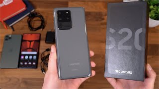 The brand new galaxy s20 ultra from samsung is here! check out 100x
zoom camera, 120hz display, and a size comparison with iphone 11 pro
max & ga...
