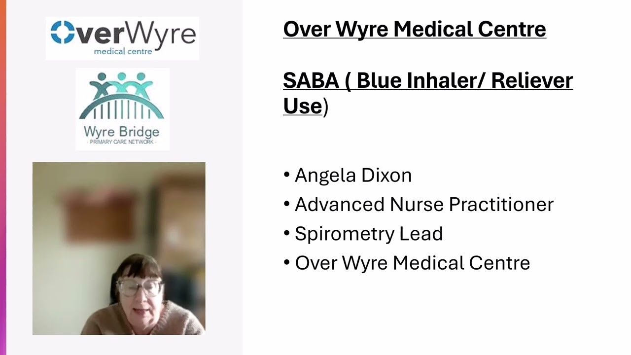 Webinar around the use of SABA ( blue ) reliever inhalers