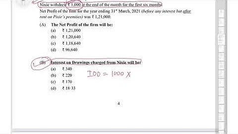 ISC Accounts Specimen paper || Q11 (b) .