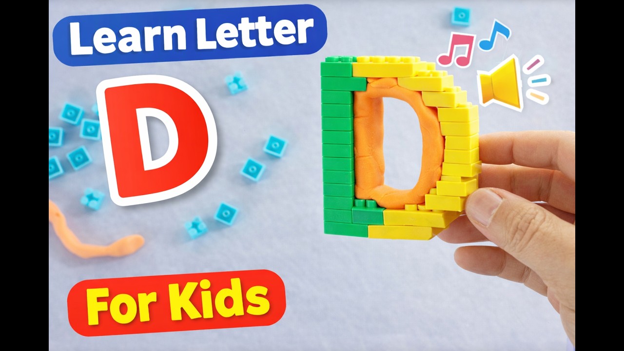 Learn D Learn Letter D for Kids | ABC with Blocks & Clay 🎵 - YouTube