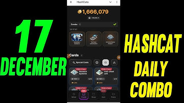 Hashcats Daily Combo 17 December | Hashcats Combo Today Card | hashcats airdrop | daily combo