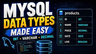 MySQL Data Types Explained for Beginners | INT, VARCHAR, DECIMAL, DATE & More