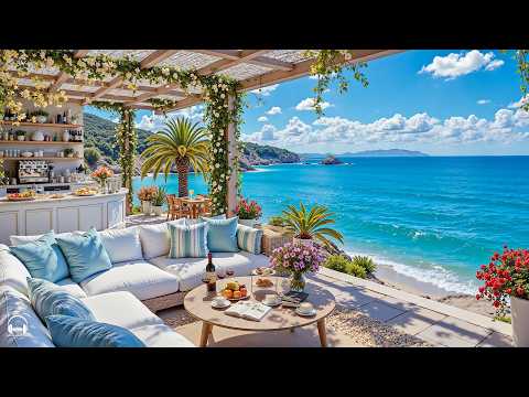 Relaxing Morning Jazz At Seaside Cafe Ambience Sweet Bossa Nova Ocean Waves For Stress Relief 