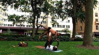 Acrobatic Gymnastics Practice Session -W- Student and Lex Peters