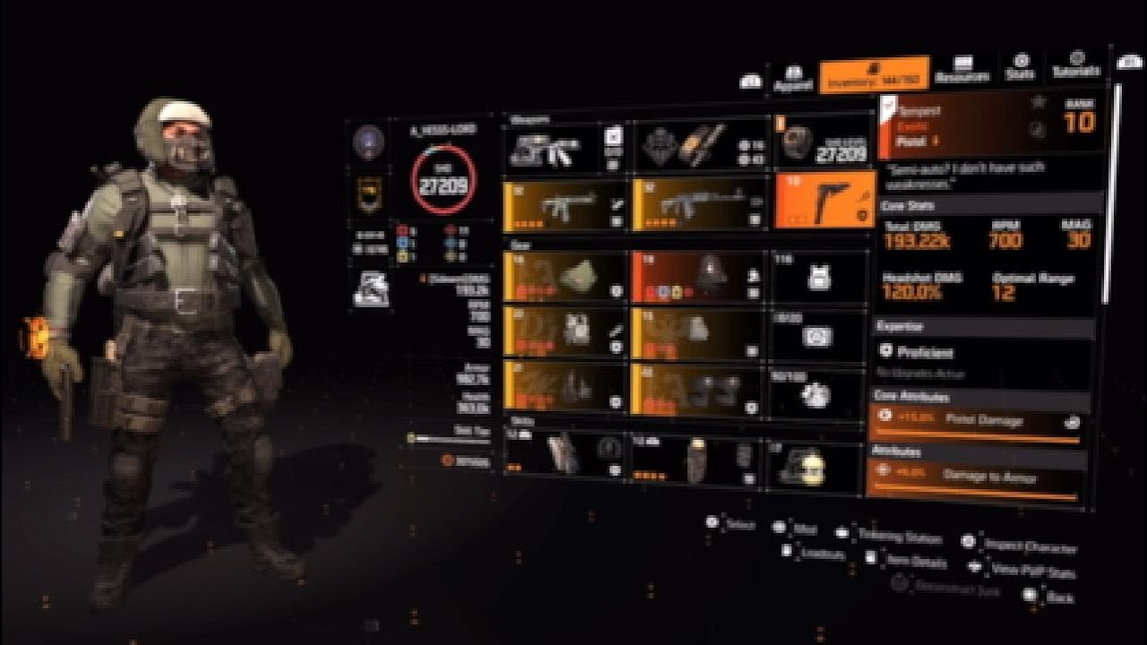 THE DIVISION 2 (Y7S2) BEST YN TEMPEST PISTOL BUILD (13% D2A 226 Weapon damage)🥷🏾🤫PVP