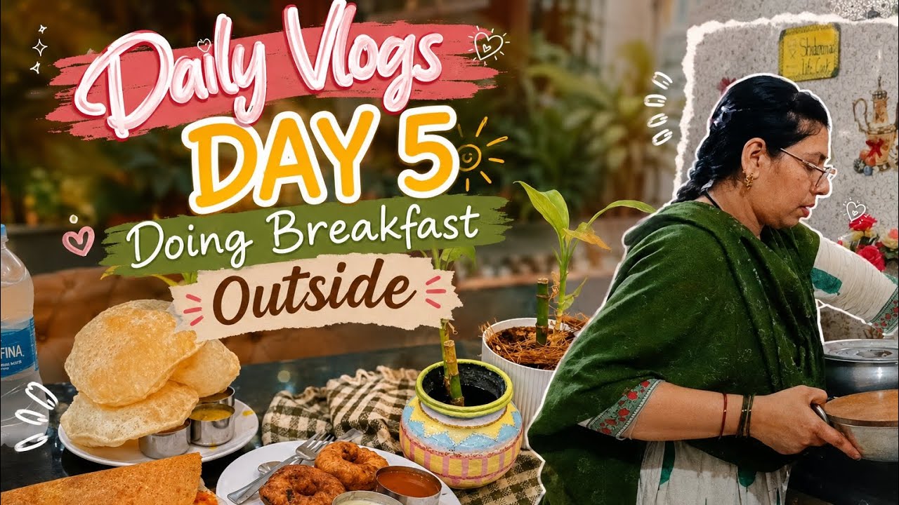 Daily vlogs day 5 🌷doing breakfast outside 🫓🥘  cleaning and 