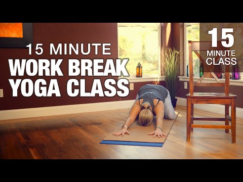 15 Minute Work Break Yoga Class, a free yoga class with Erin Sampson