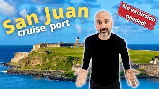 San Juan CRUISE Port Visit  No Excursions or Taxis Needed‼