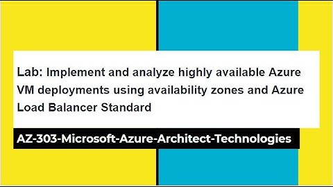 Implement highly available Azure VM deployments using availability zones and Azure Load Balancer -P2